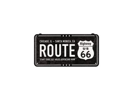 Závěsná cedule Route 66 (Chicago - Santa Monica) NA28025 - Nostalgic Art