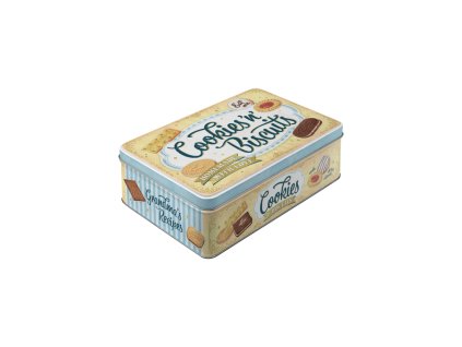 Plechová dóza plochá Cookies 'n' Biscuits NA30759 Nostalgic Art