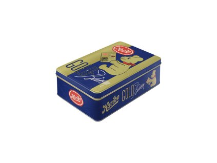 Plechová dóza plochá HARIBO - Goldbären Vintage Gold NA30765 Nostalgic Art
