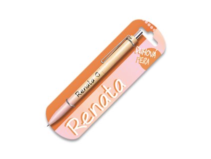 Duhová propiska se jménem RENATA