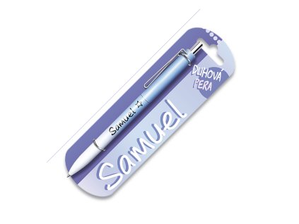 Duhová propiska se jménem SAMUEL