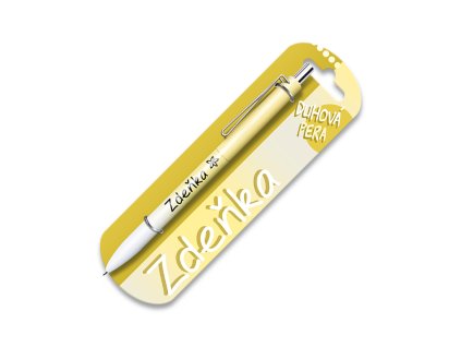 Duhová propiska se jménem ZDEŇKA