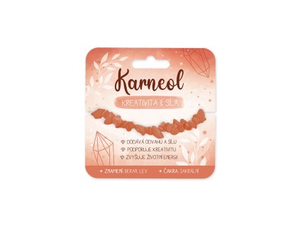 Náramek s polodrahokamy Karneol