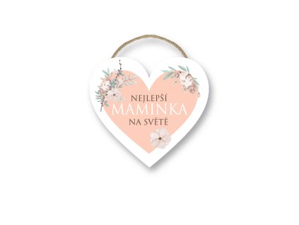 Dárková cedulka srdce malé Nejlepší maminka na světě