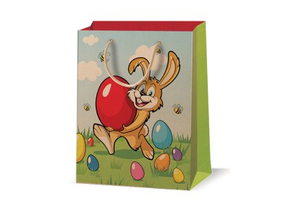 Nekupto Velikonoční dárková taška kraft střední Velikonoční radost