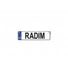 Originální SPZ cedulka se jménem RADIM