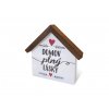 Dřevěný domeček malý Domov plný lásky Sladký domov