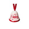 Vánoční zvonek s potiskem Z lásky - bez krabičky