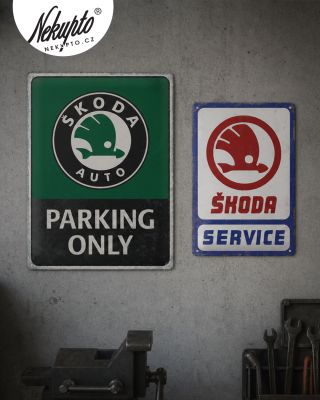 Pro všechny, kteří na škodovku nedají dopustit. 🚗 Plechová retro cedule "Škoda" vnese do garáže, dílny, pracovny i na...