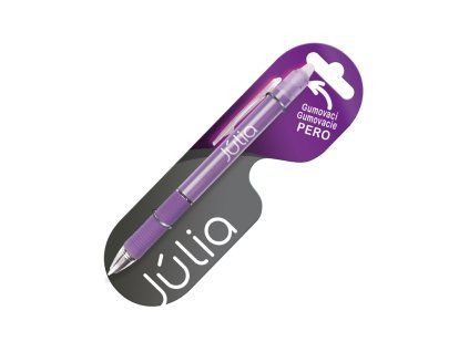 Gumovacie pero s menom JÚLIA 