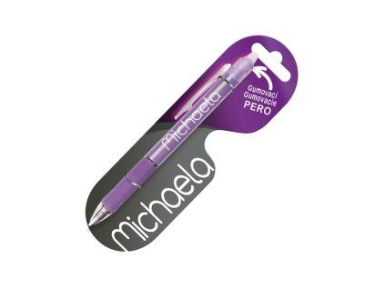 Gumovacie pero s menom MICHAELA 