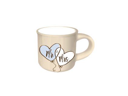 Darčekový mini hrnček Mr & Mrs