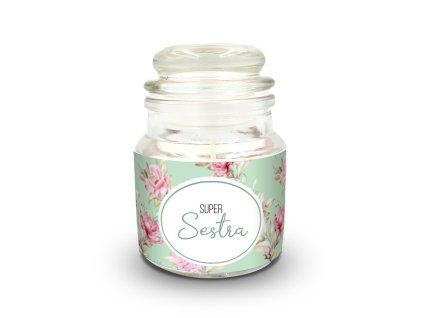 Mini sviečka s potlačou Super sestra