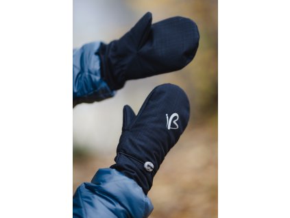 Softshellové rukavice s beránkem černé