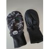 Softshellové rukavice s beránkem černé dino