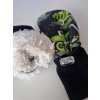 Softshellové rukavice s beránkem zelené stroje