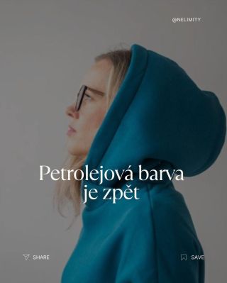Petrolejová barva a s ní i NelimiTY kousky v této barvě máme opět všechny online na Nelimity.cz 🥹