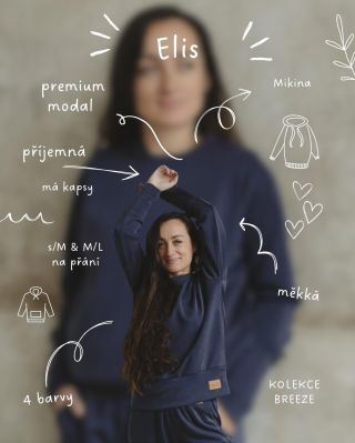 Mikina Elis je hladká, extra měkká z prémiového modelu - pohodlný základ pro každý den🥹❄️🤲🏻