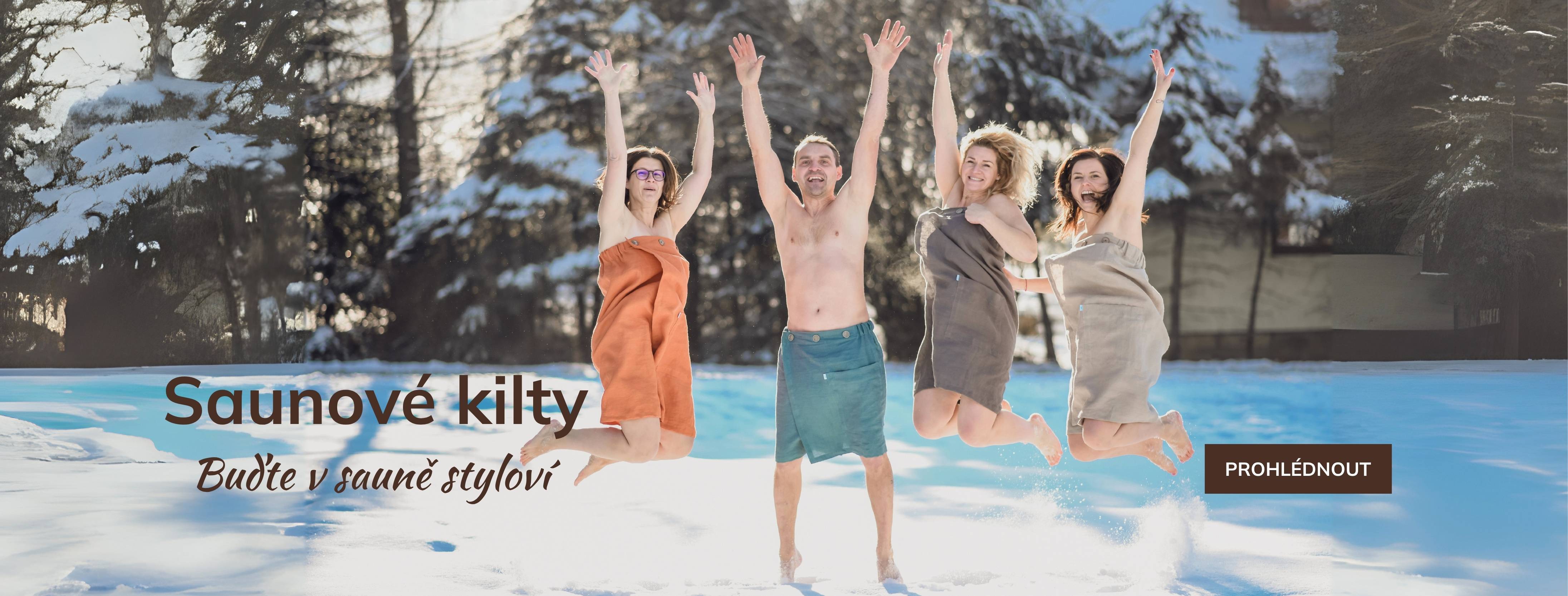 Lněné saunové kilty