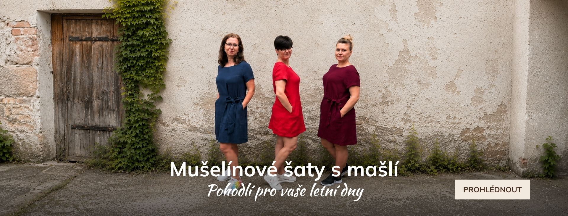 Mušelínové šaty s mašlí