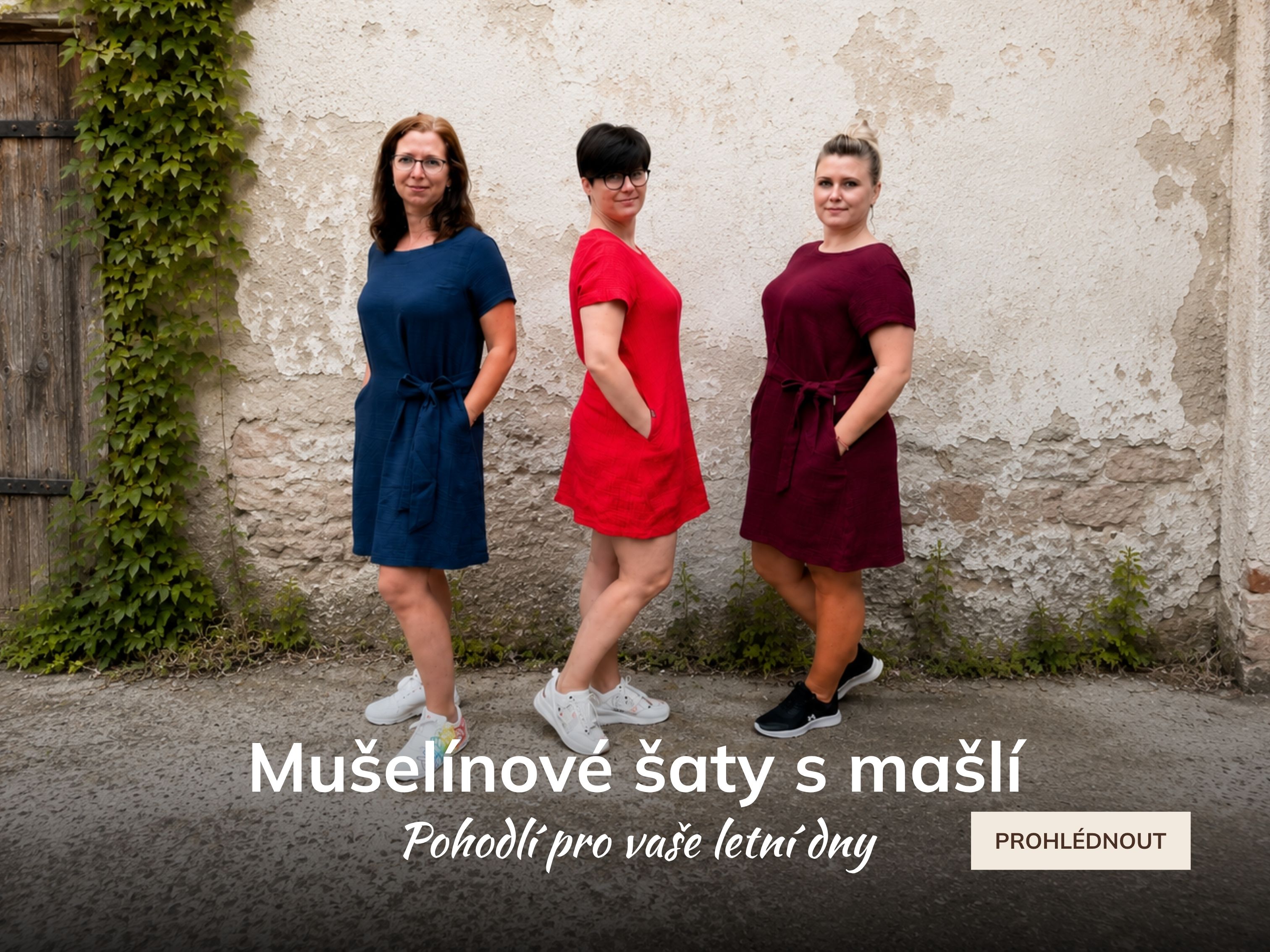 Mušelínové šaty s mašlí