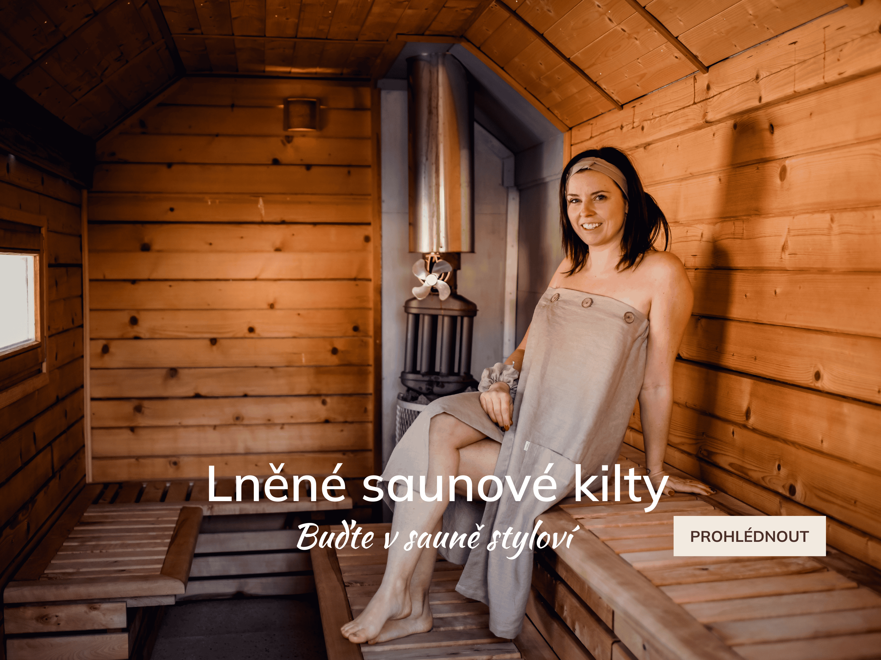Lněné saunové kilty mobil