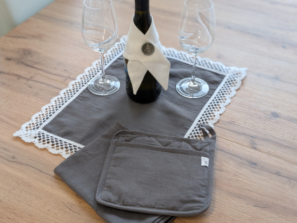 sada len tmave seda prostirani sala chnapka