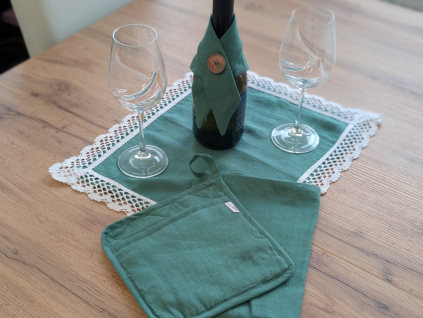 sada len zelena prostirani sala chnapka