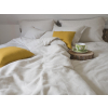 Povlečení Nelly, písková se žlutou, povlečení vhodn pro všechny, povlečení na chalupu, udržitelné povlečení , povlečení s dlouhou životností, jednobarevné povlečení