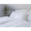 Souprava lněného povlečení, bílé lněné povlečení. Hypoalergenní povlečení ze lnu