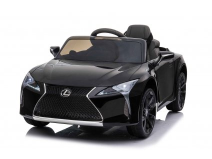 Elektrické autíčko Lexus LC500, 12V, 2,4 GHz dálkové ovládání, USB / SD Vstup, odpružení, otvíravé dveře směrem nahoru, 2 X MOTOR, černé, ORIGINAL licence