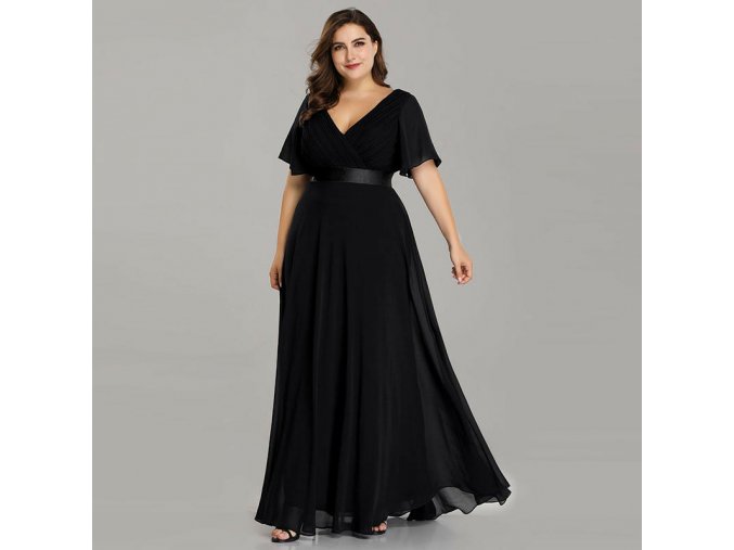 Dlouhé černé společenské plesové šaty Ever Pretty 9890