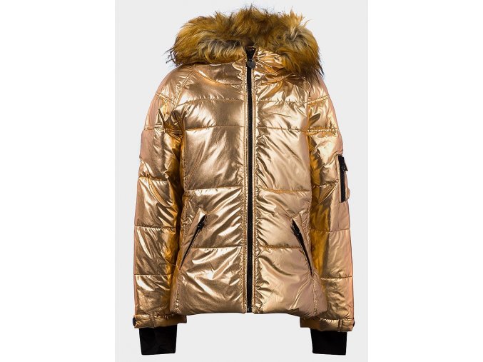 gjac0114gold xoxo girls quilted metallic jacket 1 1