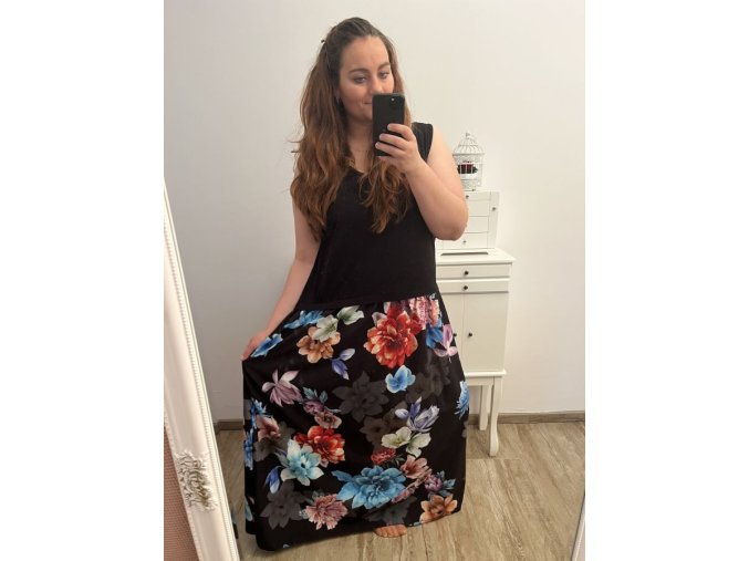Dámské dlouhé letní oversized plus size šaty A2106