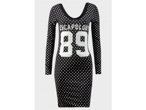 ldre0199blkts spottedlslvdress