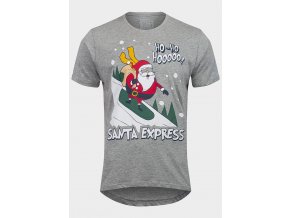 mtsh0419gry season greetings mns santa express christmas t shirt 1