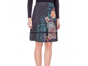 resale skirt suede print floral ethnic 101 idees 3133q (1)