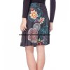 resale skirt suede print floral ethnic 101 idees 3133q