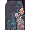 resale skirt suede print floral ethnic 101 idees 3133q (2)