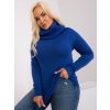 pol pl Hurt Kobaltowy sweter plus size z lejacym golfem 402005 2