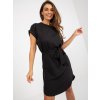 pol pl Hurt Czarna prosta sukienka z paskiem RUE PARIS 398432 1