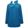 modrá fleecová mikina bunda na zip