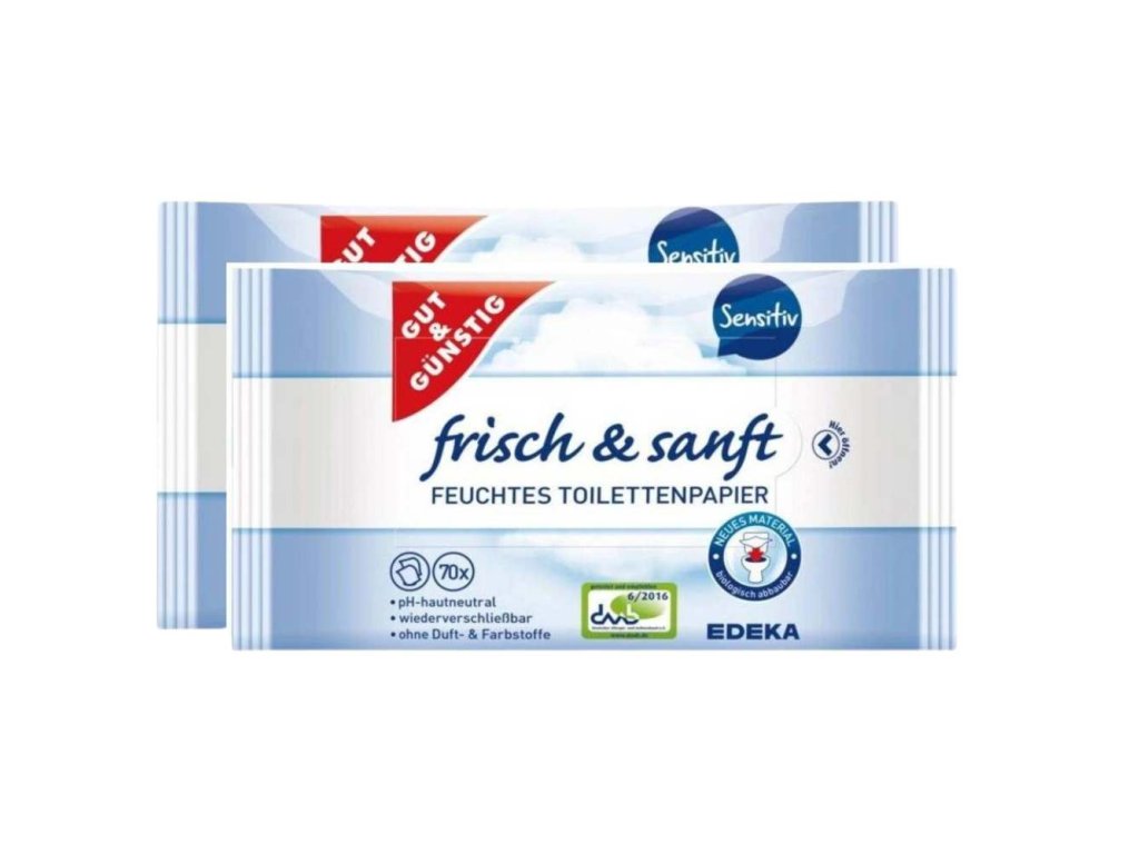 G&G Toaletný vlhčený papier 2x70ks sensitiv