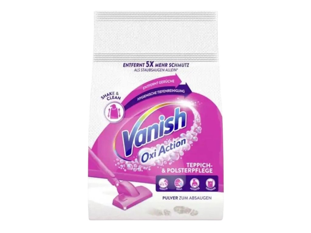 Vanish OxiAction Teppich čistiaci prášok na koberce a čalúnenie 820g