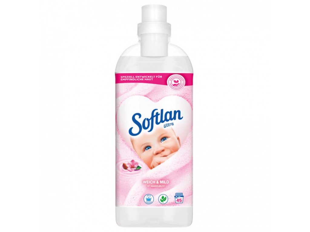 Softlan Ultra jemné z mandľového mlieka aviváž 1 L 45 praní