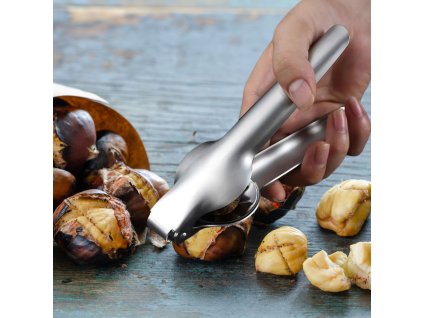 Nerezový Luskáčik Jednoduchý Otvárač a Škrabka na Gaštany