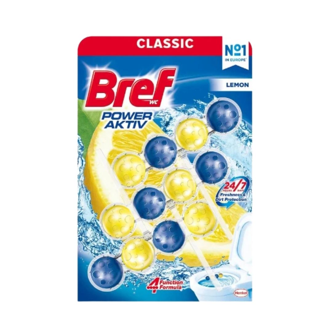 Bref Power Aktiv WC blok Lemon 3x50g