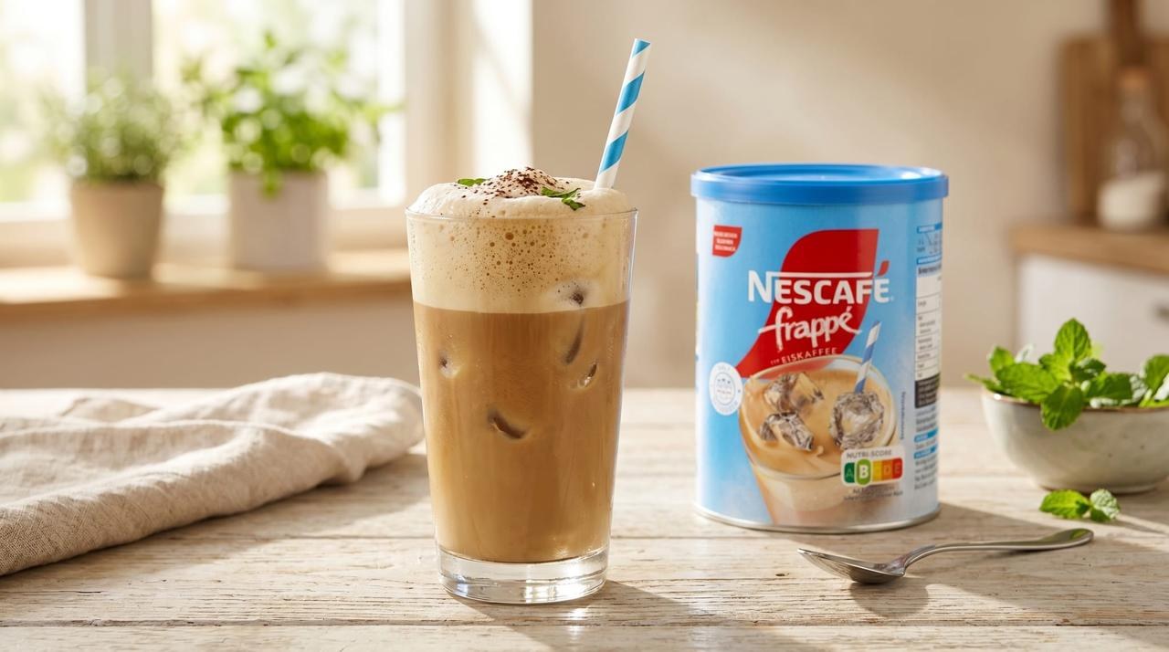 Ledová káva frappé: rychlý domácí recept s Nescafé