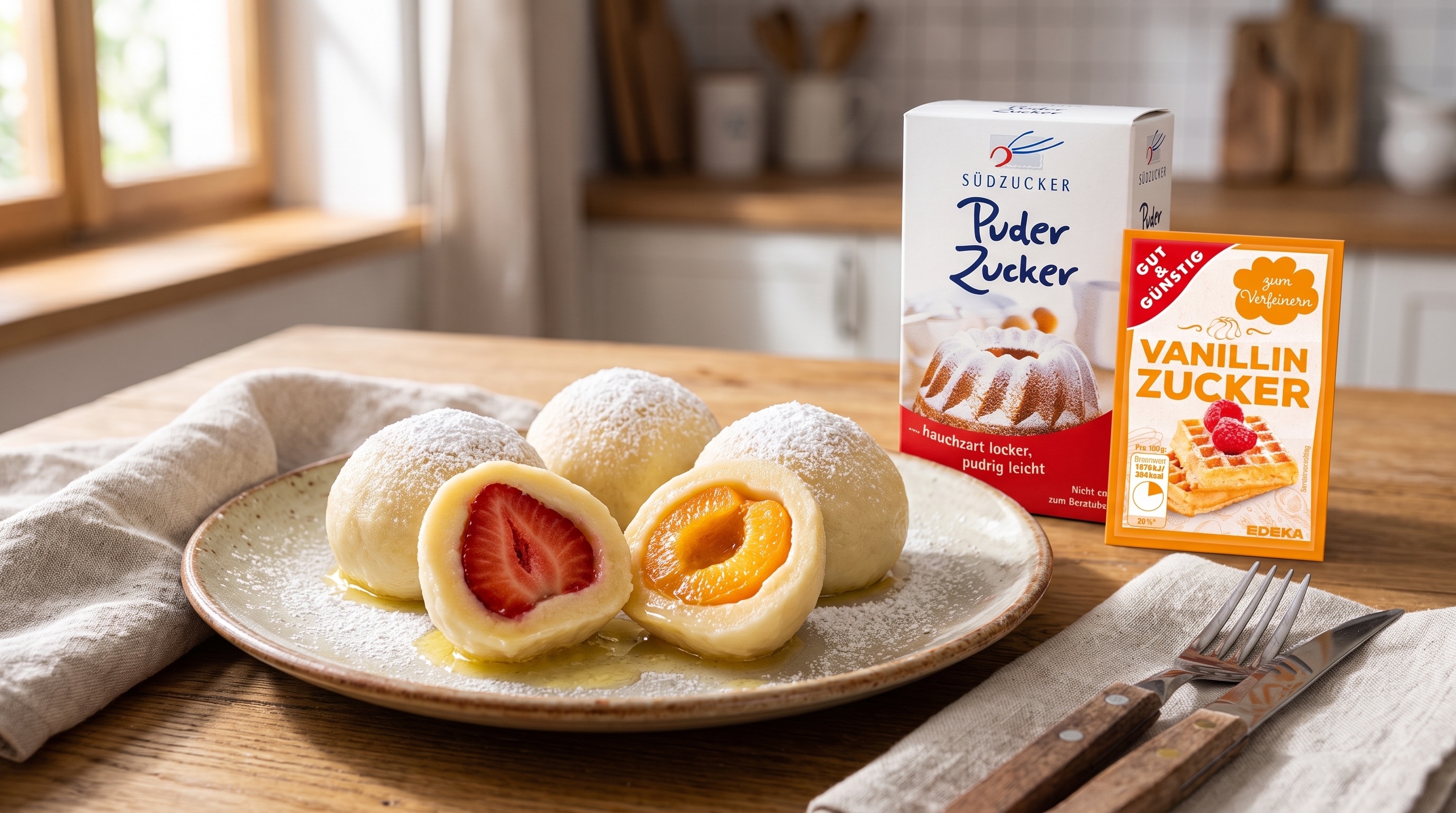 Ovocné knedlíky z tvarohového těsta: recept krok za krokem
