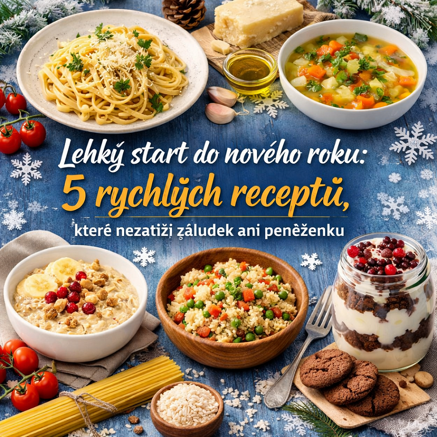 Lehký start do nového roku: 5 rychlých receptů, které nezatíží žaludek ani peněženku